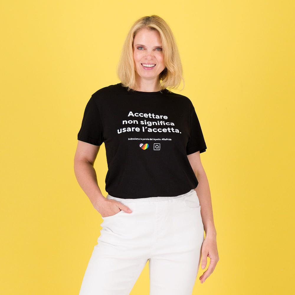 QVC T-shirt girocollo in 100% cotone organico con stampa