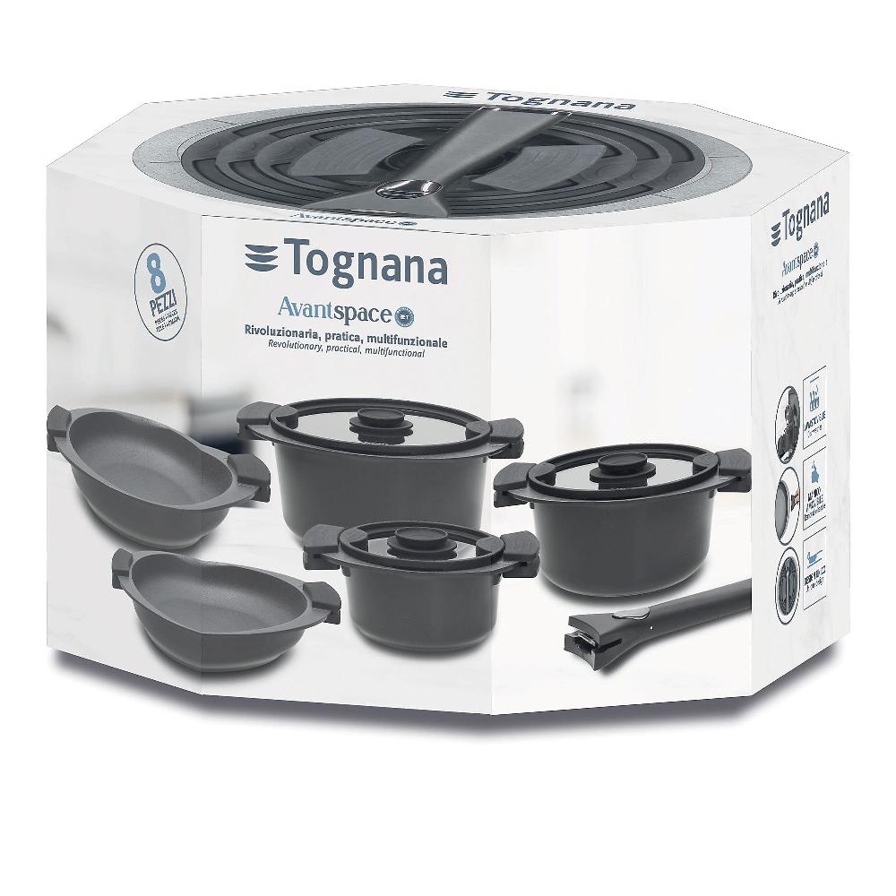 QVC Tognana Batteria Pentole Avantspace: 8 Pezzi Con Grembiule
