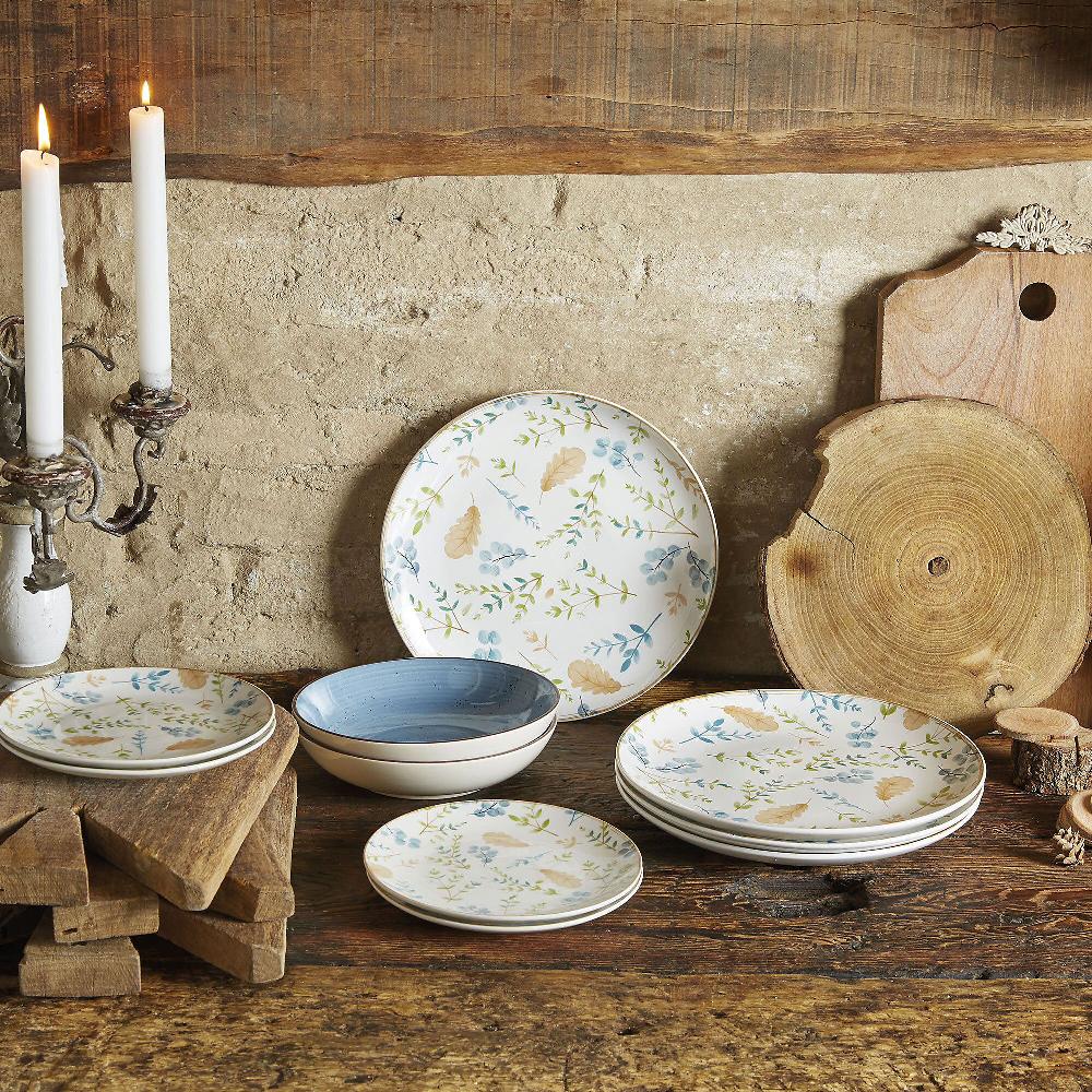 QVC Tognana Servizio Tavola 18 Pz Decoro Gaia + Tovaglia Antibes