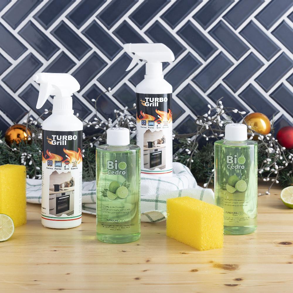 QVC Turboline Kit Sgrassatori: 2 Turbogrill + 2 Bio Cedro