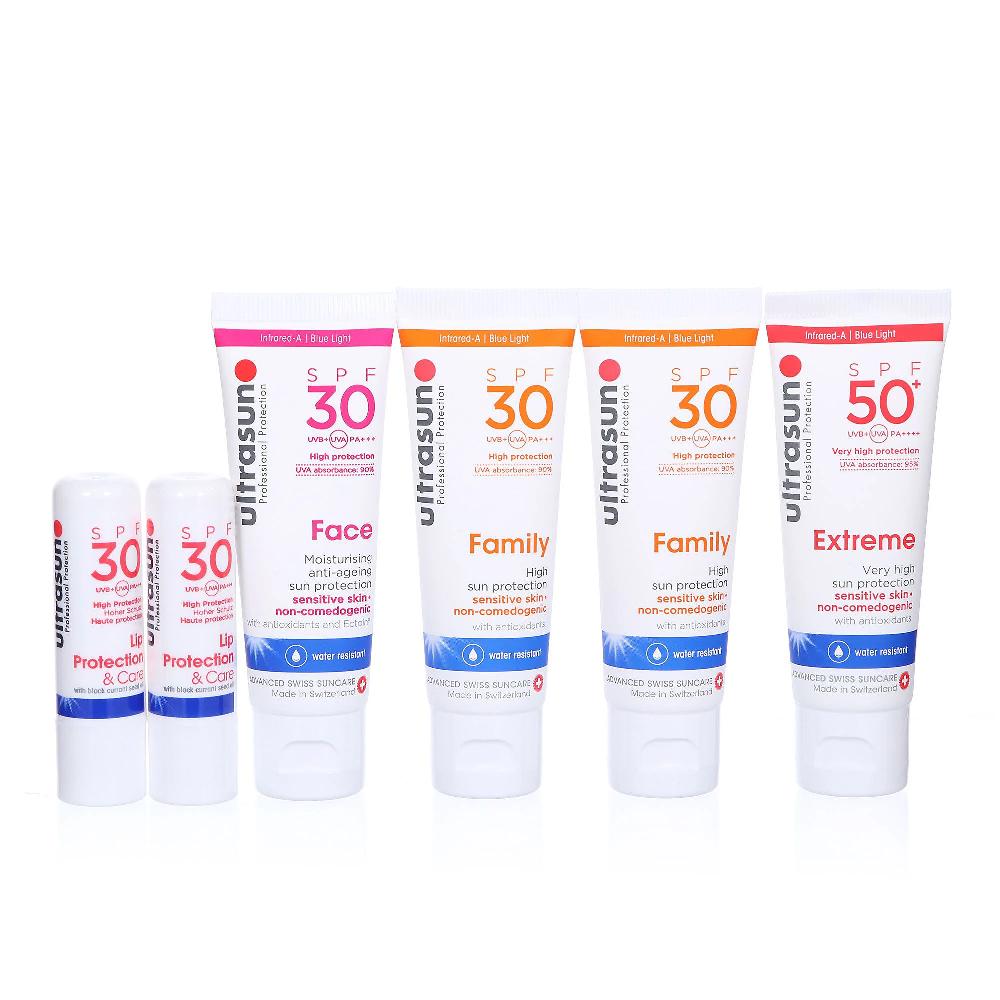 QVC Ultrasun Face SPF30 2 Family SPF30 Extreme SPF50 2 Lip Protect SPF30