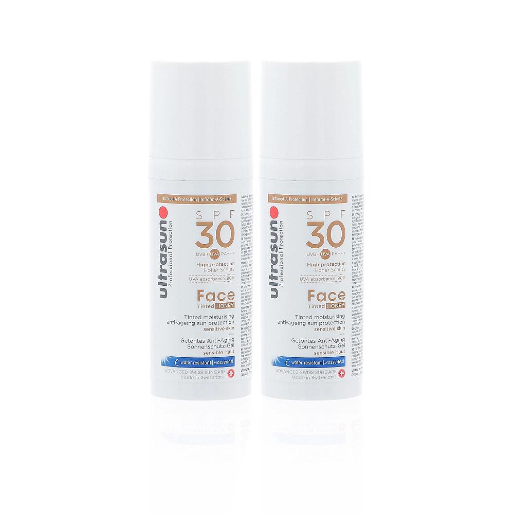 QVC Ultrasun Face Tinted Honey crema colorata con SPF 30 (2 pz)