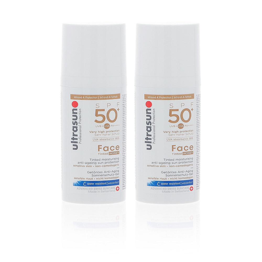 QVC Ultrasun Face Tinted Honey Crema colorata SPF50+ (2 pz)
