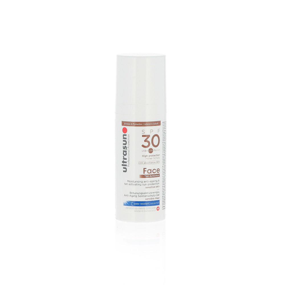 QVC Ultrasun Tan Activator Protezione solare viso SPF30