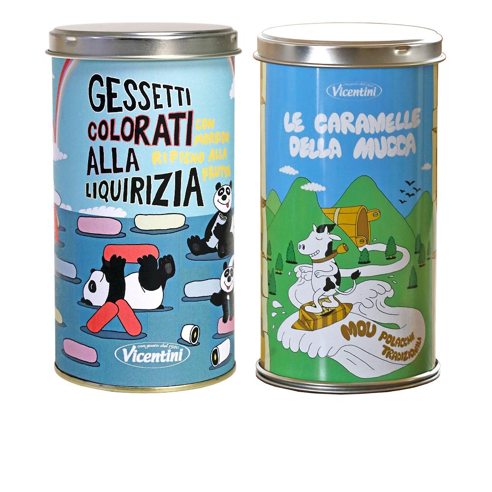 QVC Vicentini Kit 2 lattine caramelle: Mou e Liquirizia