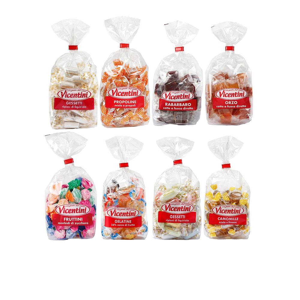 QVC Vicentini Kit 8 sacchetti di caramelle gusti assortiti