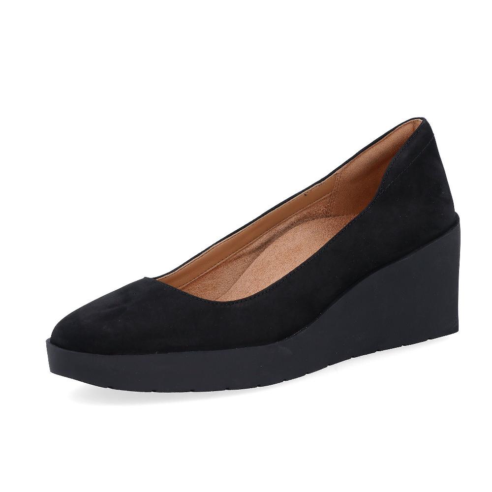 QVC Vionic Ballerine in pelle con zeppa 6 cm e soletta ortotica