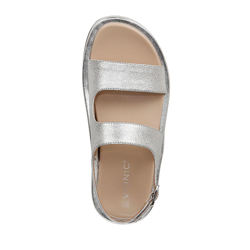 QVC Vionic Sandali In Pelle Con Cinturino Regolabile