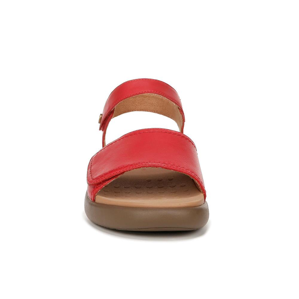 QVC Vionic Sandali In Pelle Con Fasce Regolabili Con Velcro