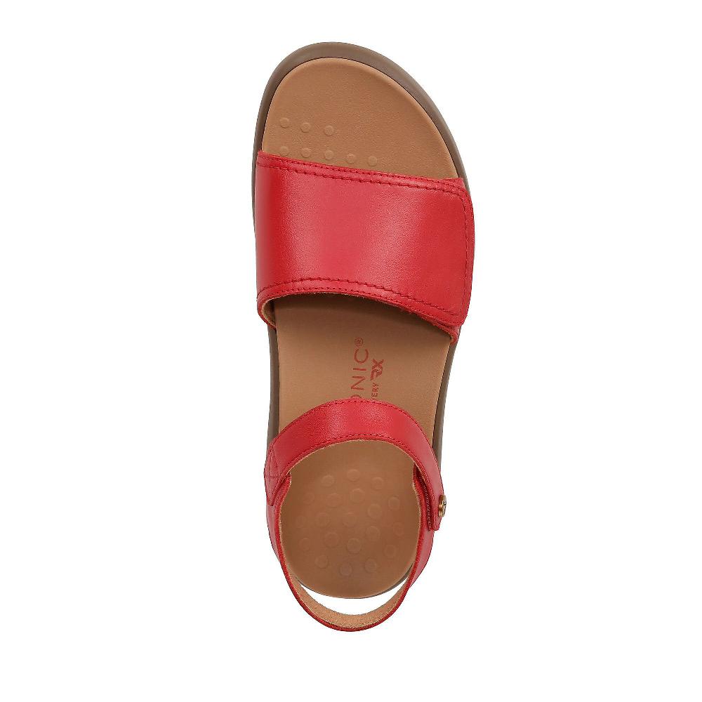 QVC Vionic Sandali In Pelle Con Fasce Regolabili Con Velcro