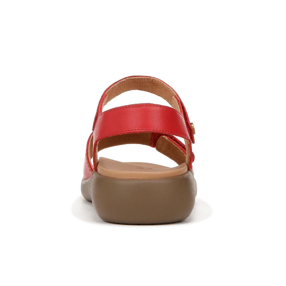 QVC Vionic Sandali In Pelle Con Fasce Regolabili Con Velcro