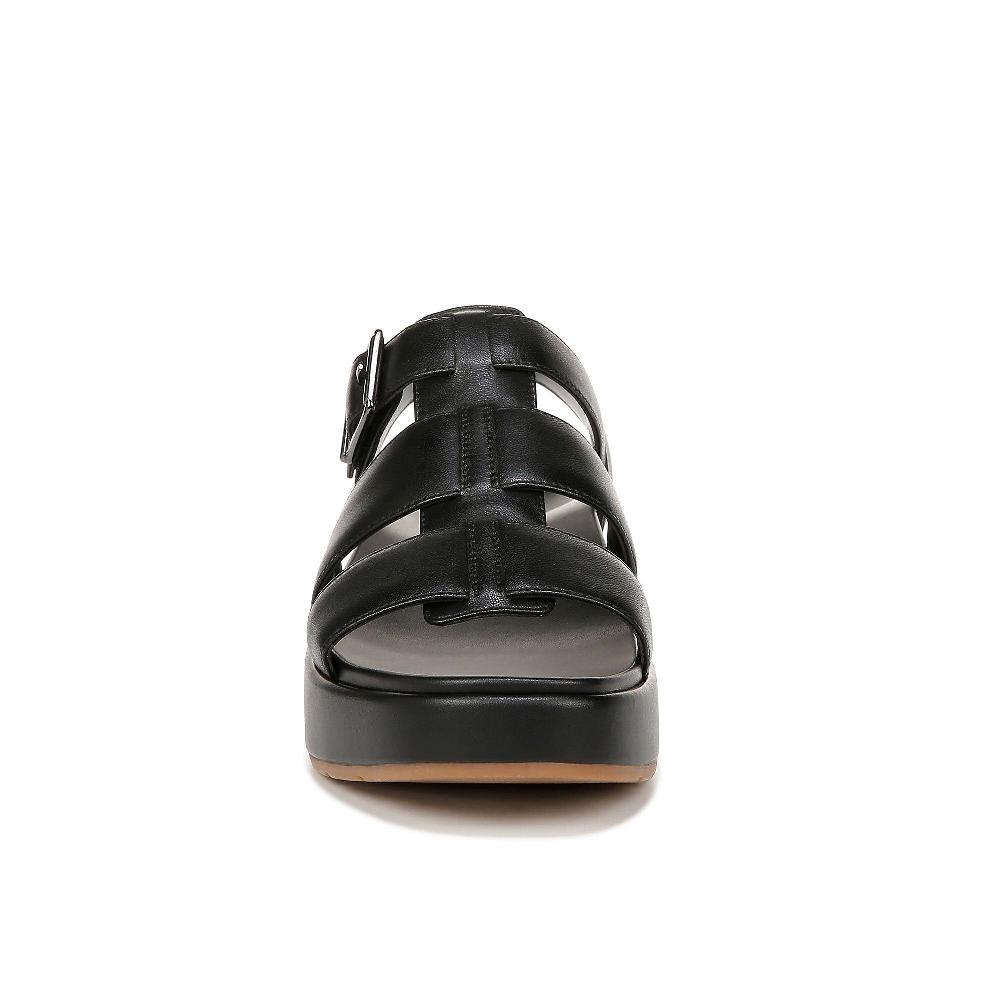 QVC Vionic Sandalo In Pelle Con Chiusura Con Velcro E Fibbia Decorativa