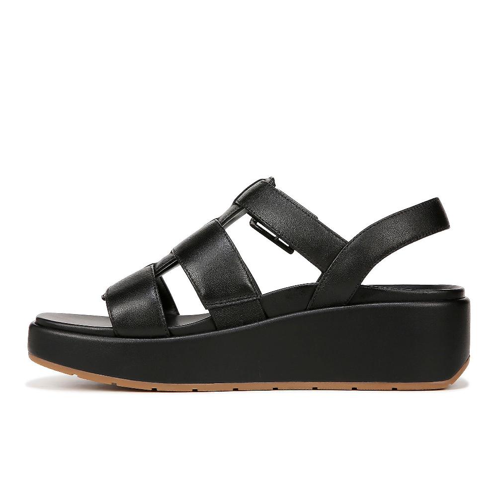 QVC Vionic Sandalo In Pelle Con Chiusura Con Velcro E Fibbia Decorativa