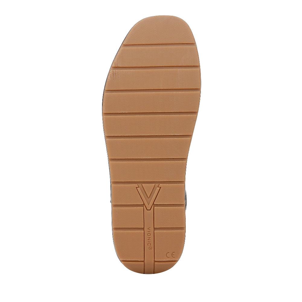 QVC Vionic Sandalo In Pelle Con Chiusura Con Velcro E Fibbia Decorativa