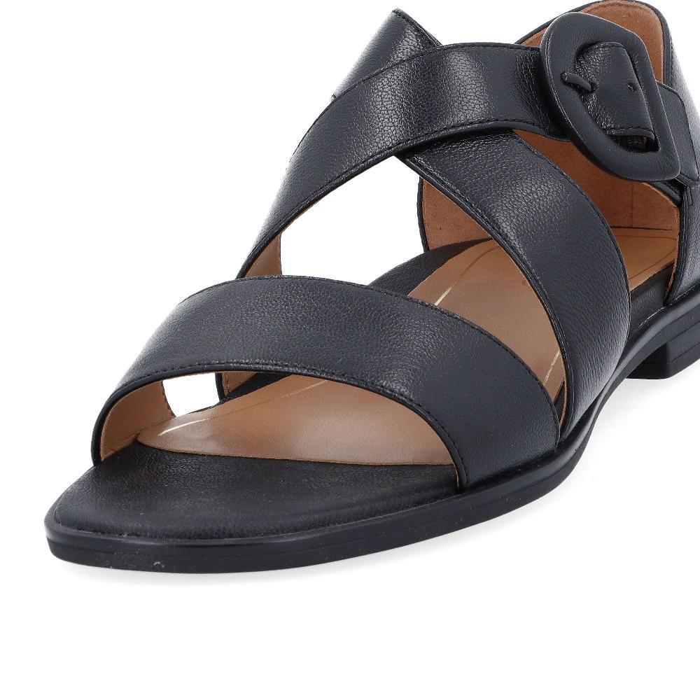 QVC Vionic Sandalo In Pelle Con Fasce Incrociate E Soletta