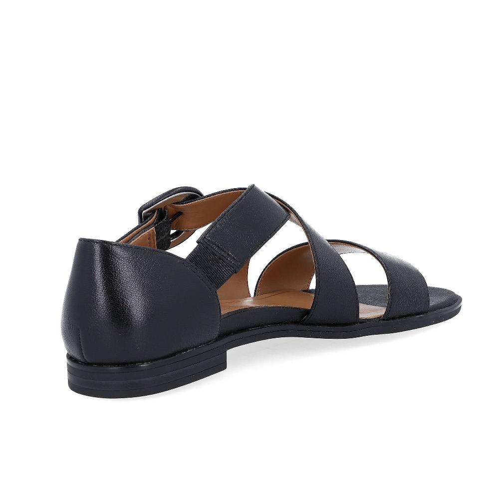 QVC Vionic Sandalo In Pelle Con Fasce Incrociate E Soletta