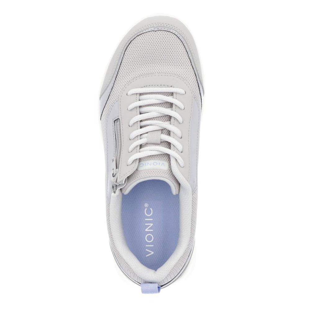 QVC Vionic Sneaker Stringata In Tessuto Con Soletta Ortotica