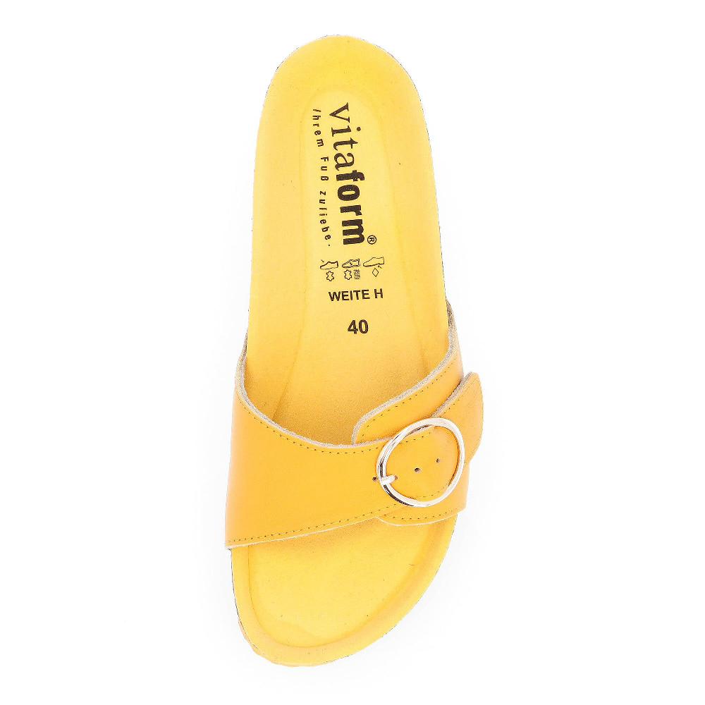 QVC Vitaform Ciabatta Con Tomaia In Pelle E Cinturino Regolabile