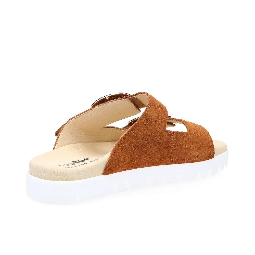 QVC Vitaform Ciabatte In Pelle Scamosciata Con Fibbie