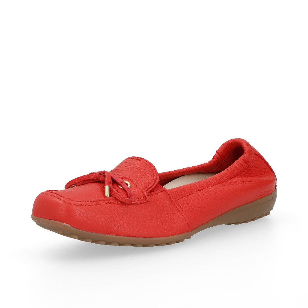 QVC Vitaform Mocassini in pelle con elastici e laccio annodato