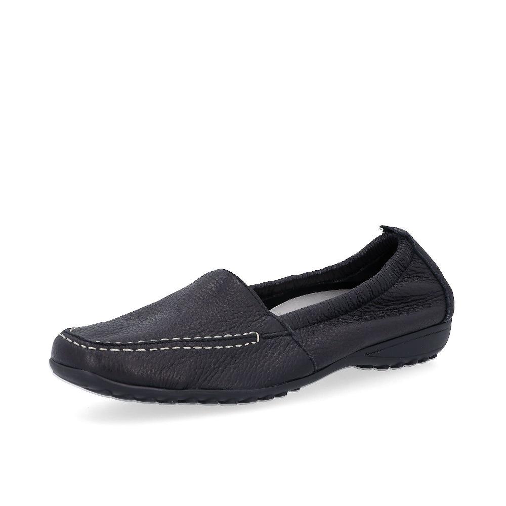 QVC Vitaform Mocassini in pelle con elastico e soletta removibile