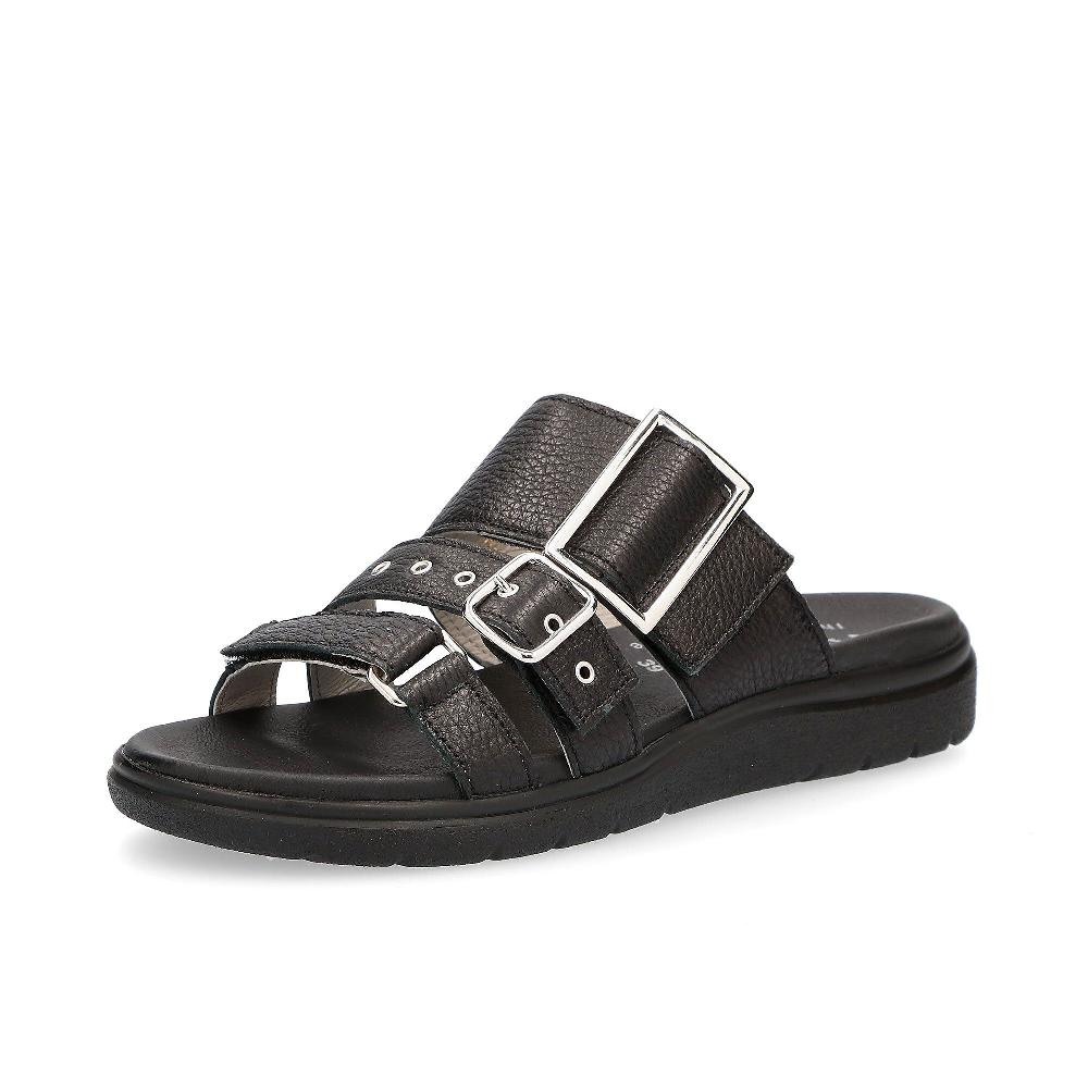 QVC Vitaform Sabot in pelle con maxi fibbia e velcro