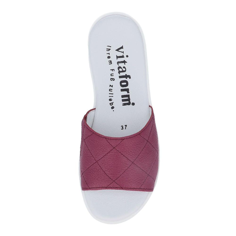 QVC Vitaform Sabot In Pelle Fascia Trapuntata Con Inserto Elastico Suola 3 5 Cm