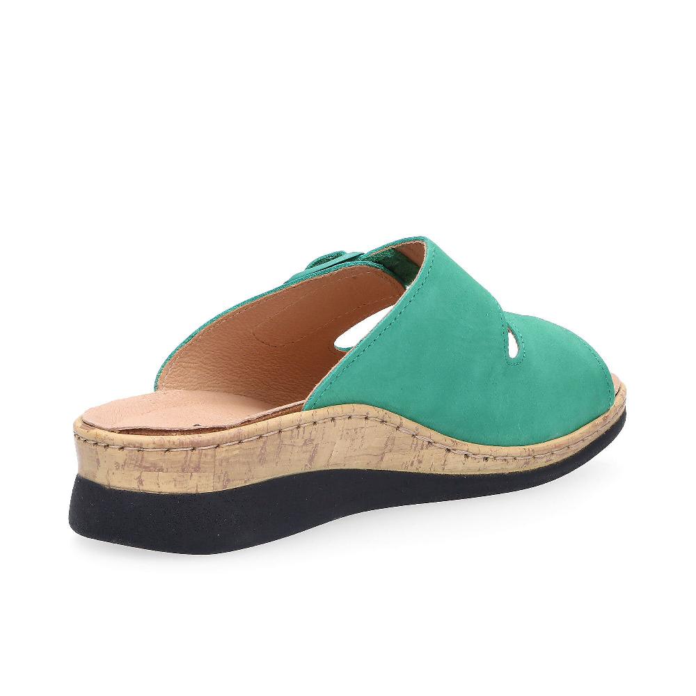 QVC Vitaform Sandali A Ciabatta In Pelle Scamosciata Con Fibbie