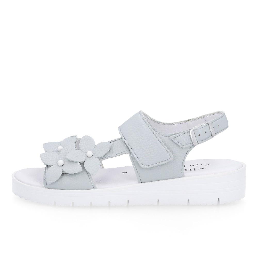 QVC Vitaform Sandali In Pelle Fasce Con Velcro E Soletta Air Cushioned