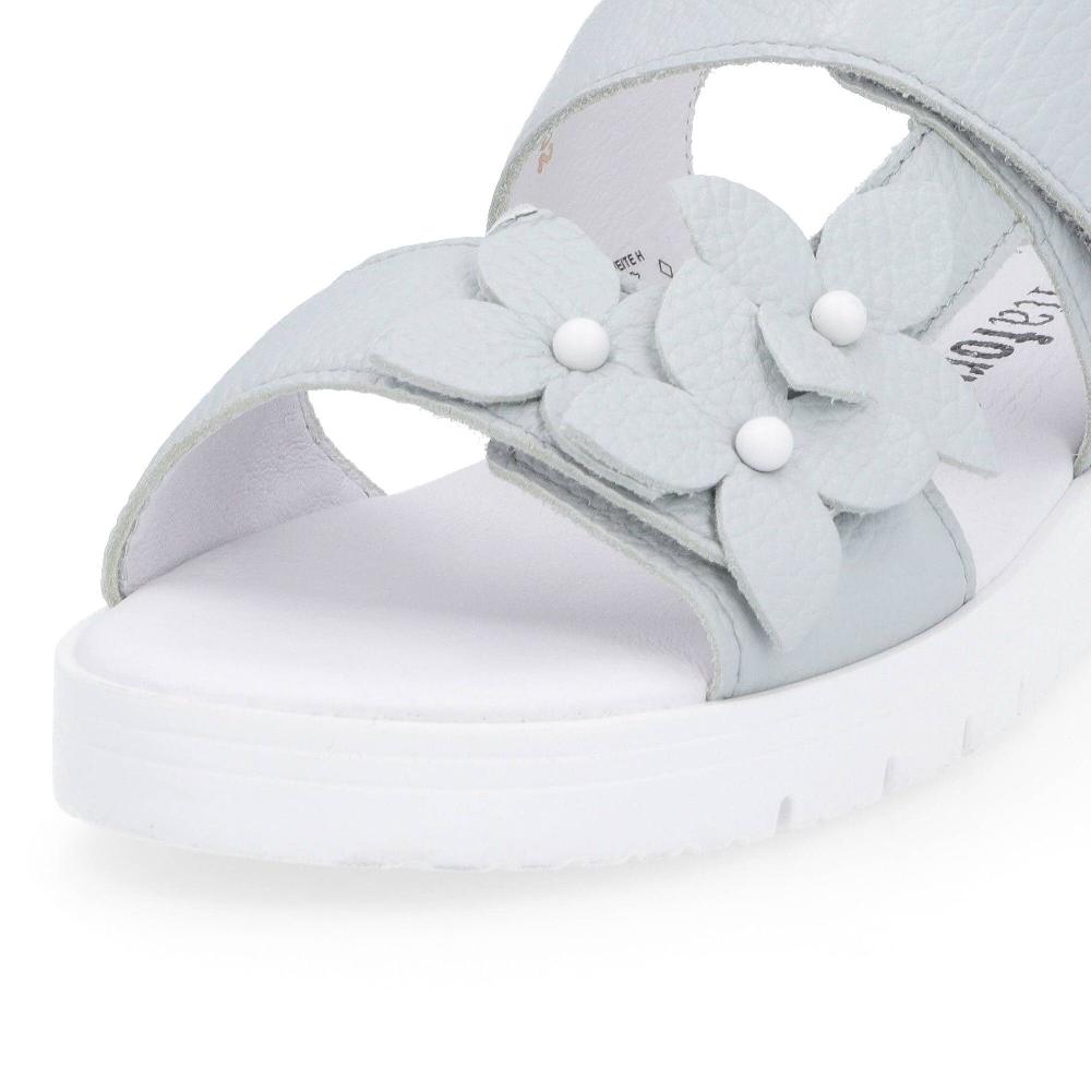 QVC Vitaform Sandali In Pelle Fasce Con Velcro E Soletta Air Cushioned