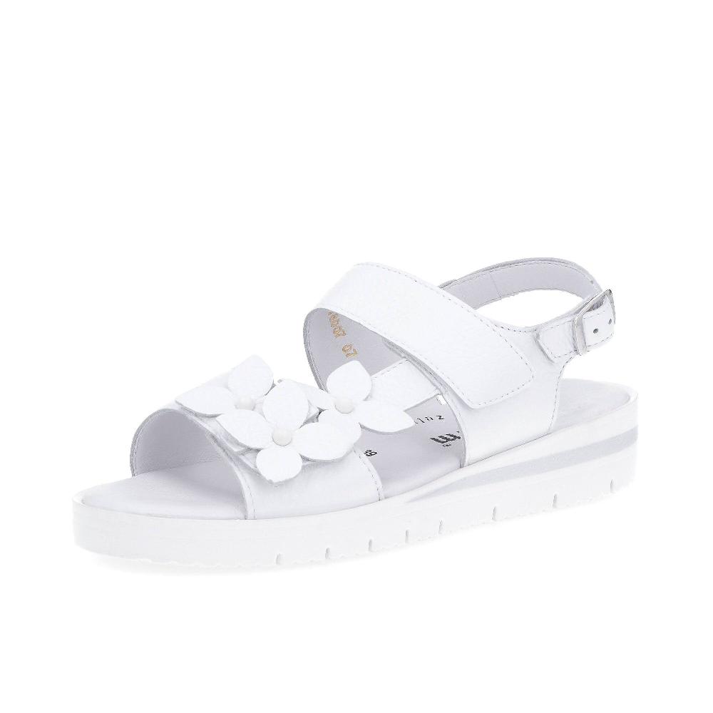 QVC Vitaform Sandali in pelle fasce con velcro e soletta Air Cushioned