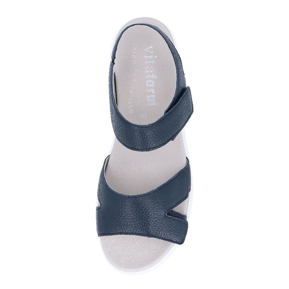 QVC Vitaform Sandali In Pelle Fasce Regolabili Con Velcro