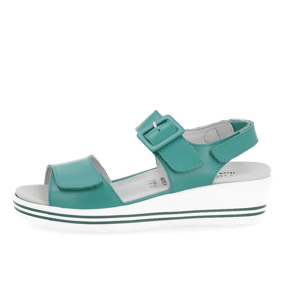 QVC Vitaform Sandali In Pelle Fasce Regolabilii Con Velcro