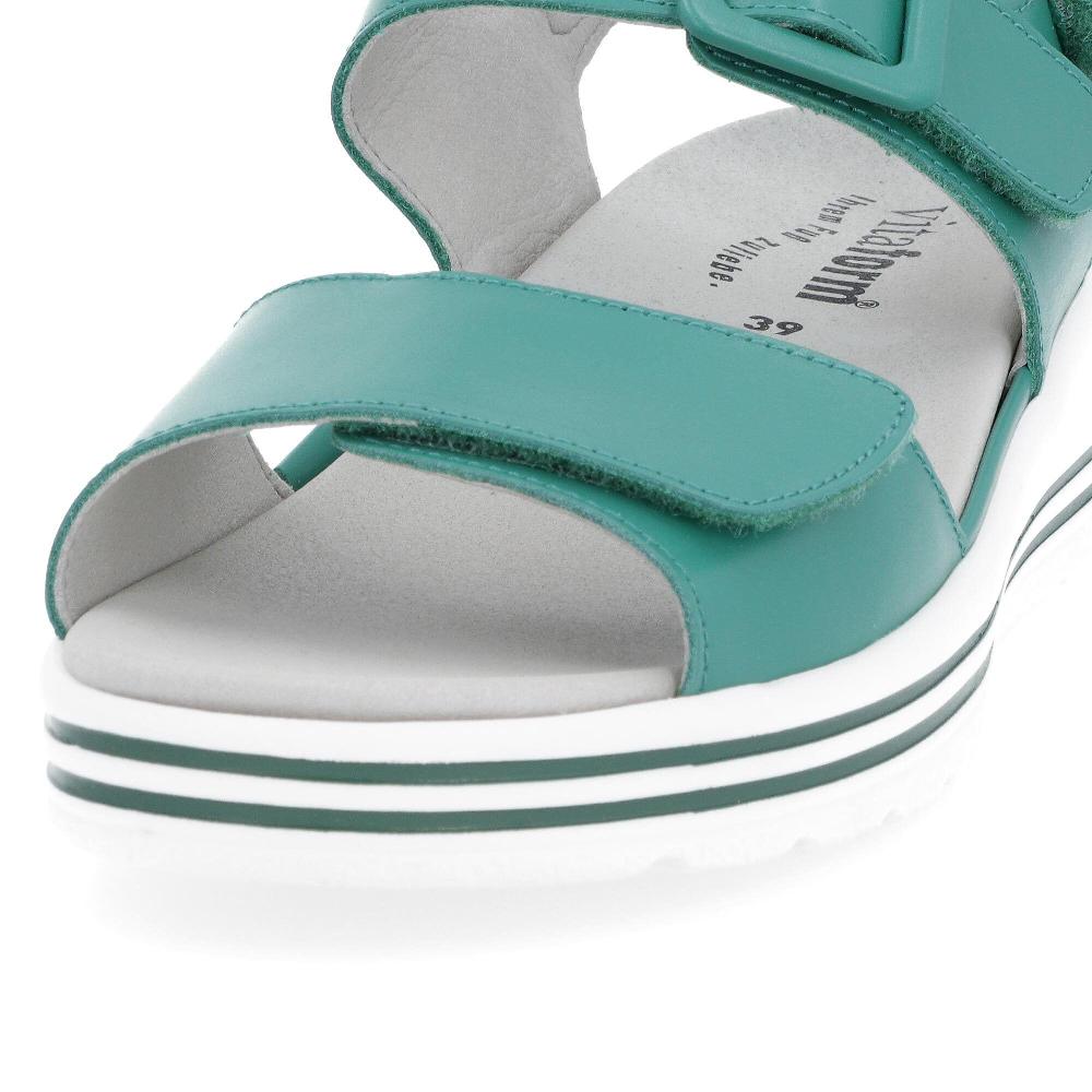 QVC Vitaform Sandali In Pelle Fasce Regolabilii Con Velcro