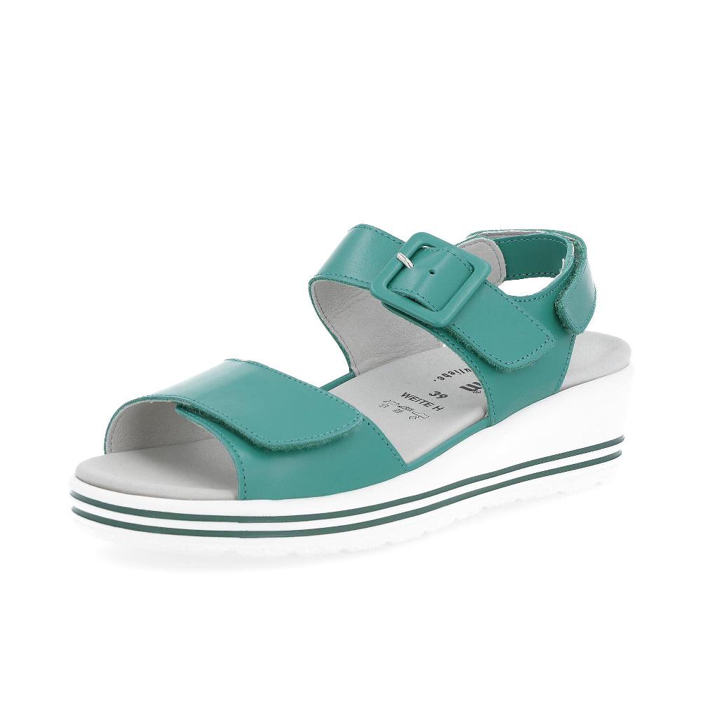 QVC Vitaform Sandali in pelle fasce regolabilii con velcro