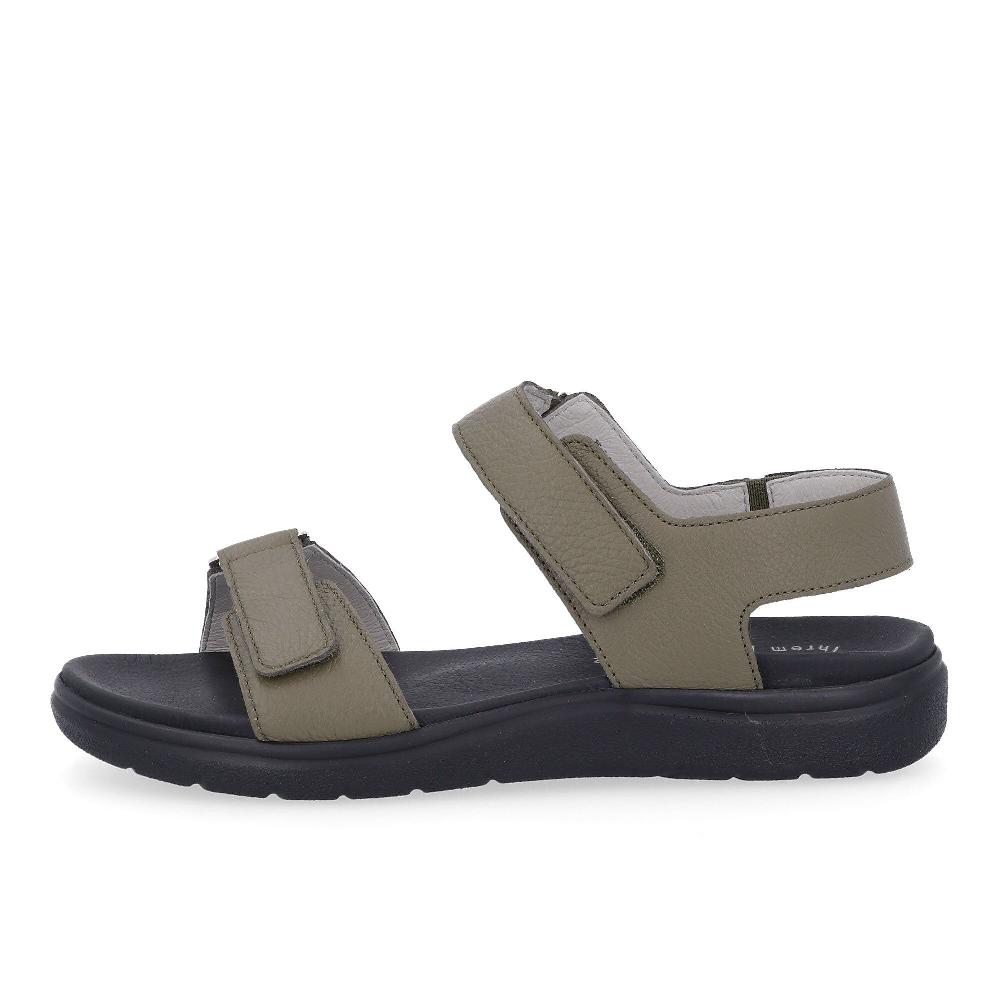 QVC Vitaform Sandalo In Pelle Con Inserto Elastico Cinturini Regolabili Con Velcro