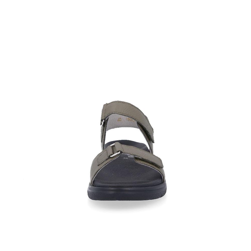QVC Vitaform Sandalo In Pelle Con Inserto Elastico Cinturini Regolabili Con Velcro