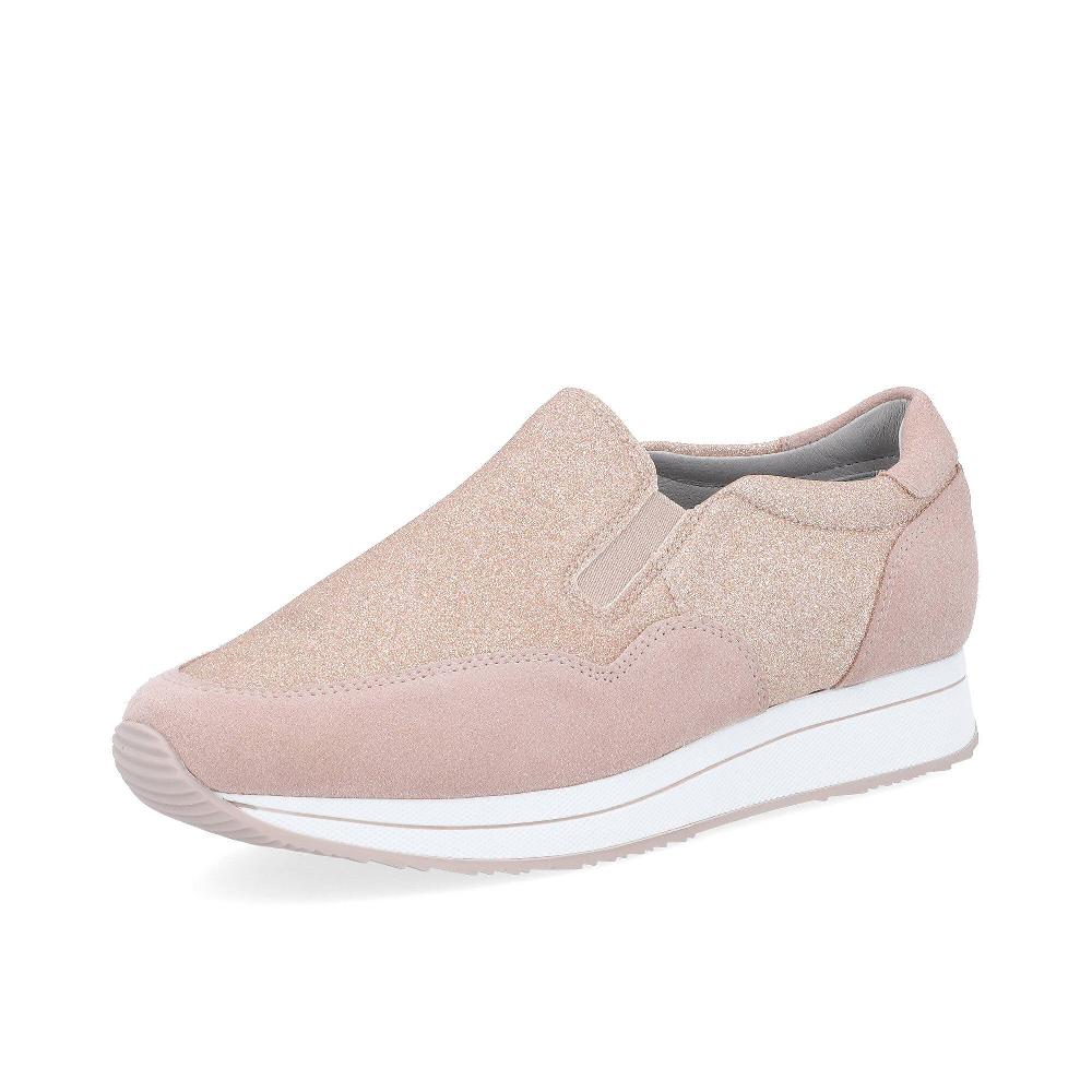 QVC Vitaform Slip on in glitter con inserti in pelle scamosciata
