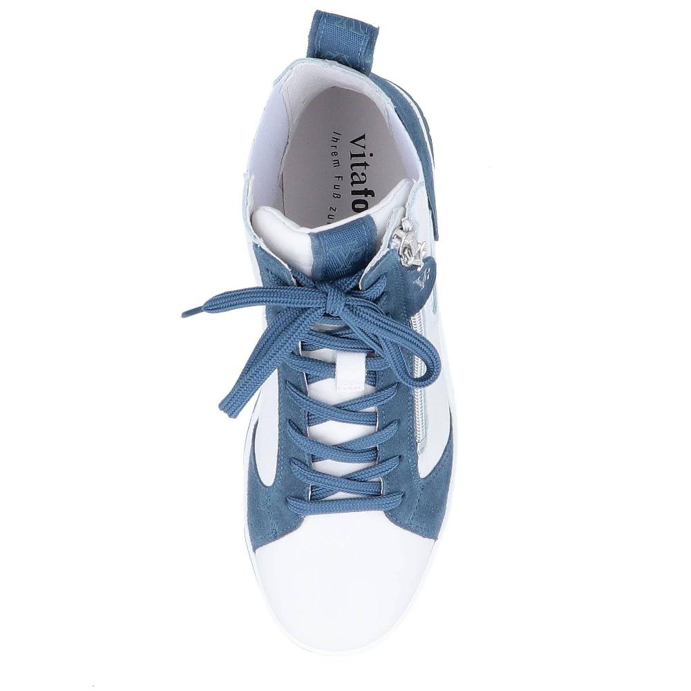 QVC Vitaform Sneaker Alte In Pelle Con Zip Laterale
