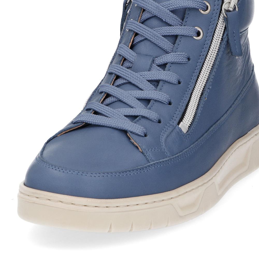 QVC Vitaform Sneaker Alte In Pelle Con Zip Laterali Suola 3 Cm