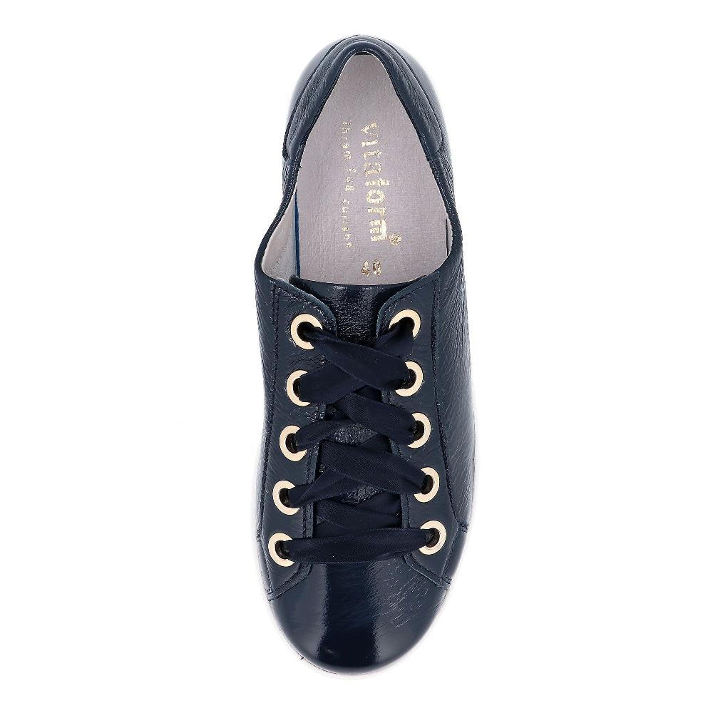 QVC Vitaform Sneaker In Pelle Verniciata Con Lacci In Raso
