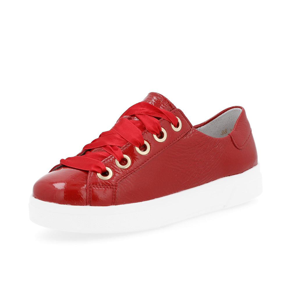 QVC Vitaform Sneaker in pelle verniciata con lacci in raso