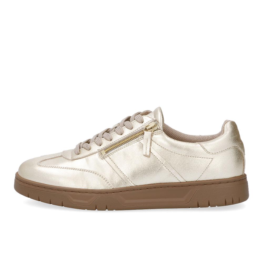 QVC Vitaform Sneaker Stringate In Pelle Metallizzata Con Suola 3 Cm