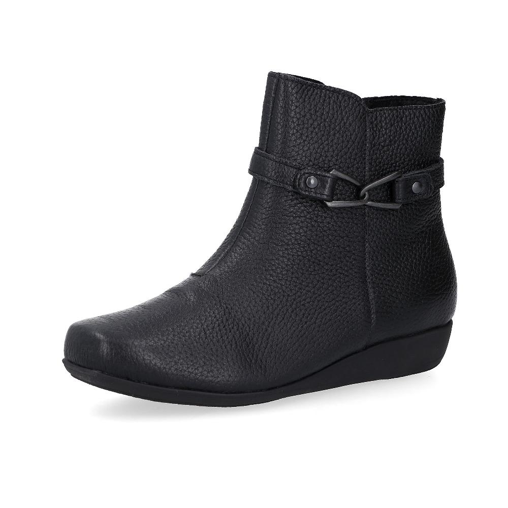 QVC Vitaform Stivaletti in pelle con zip e fascetta con due maglie