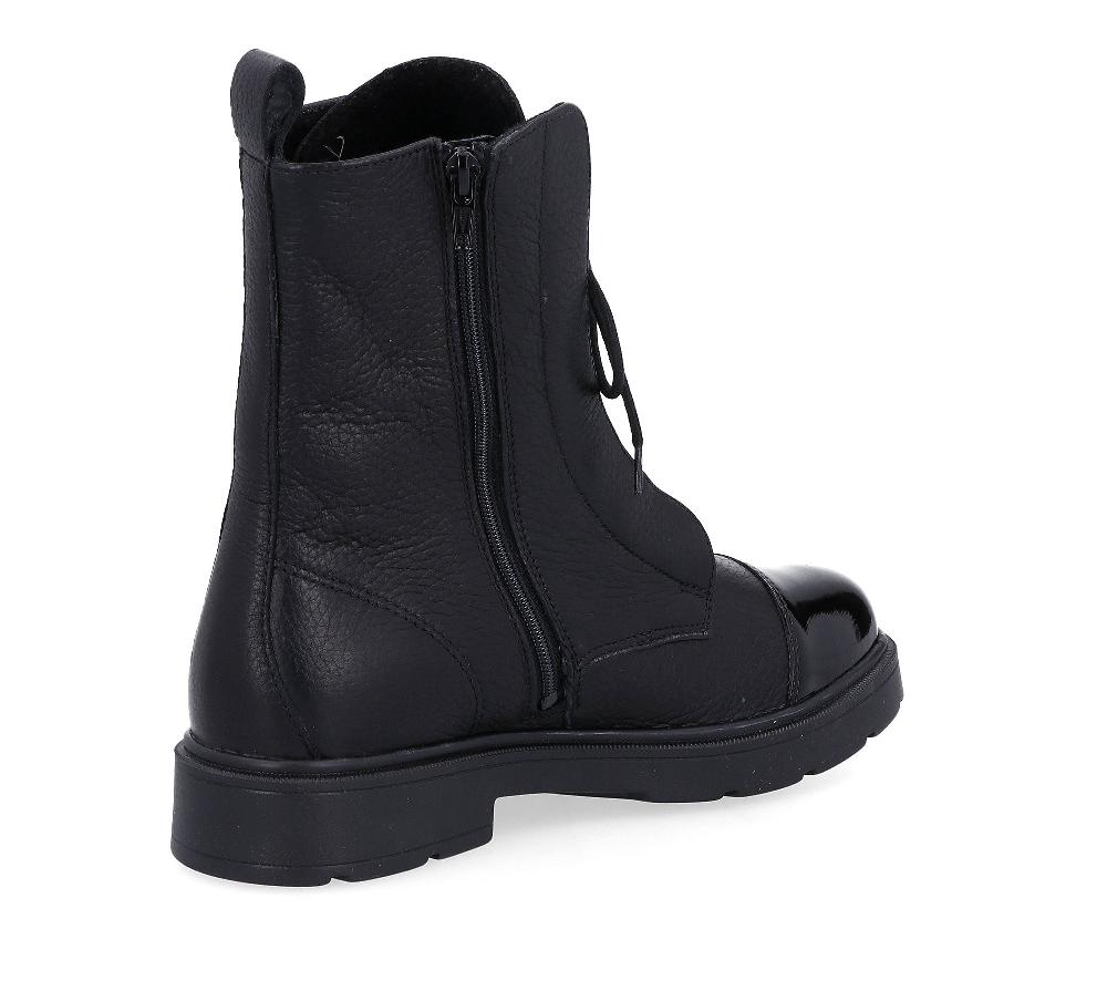 QVC Vitaform Stivaletti Stringati In Pelle Con Zip E Tacco 3cm