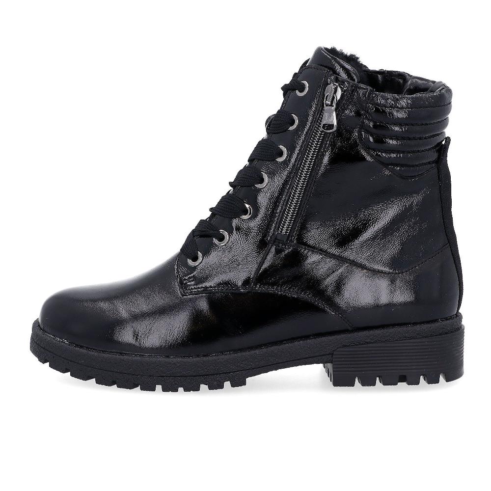QVC Vitaform Stivaletti Stringati In Pelle Lucida Soletta Air Cushioned