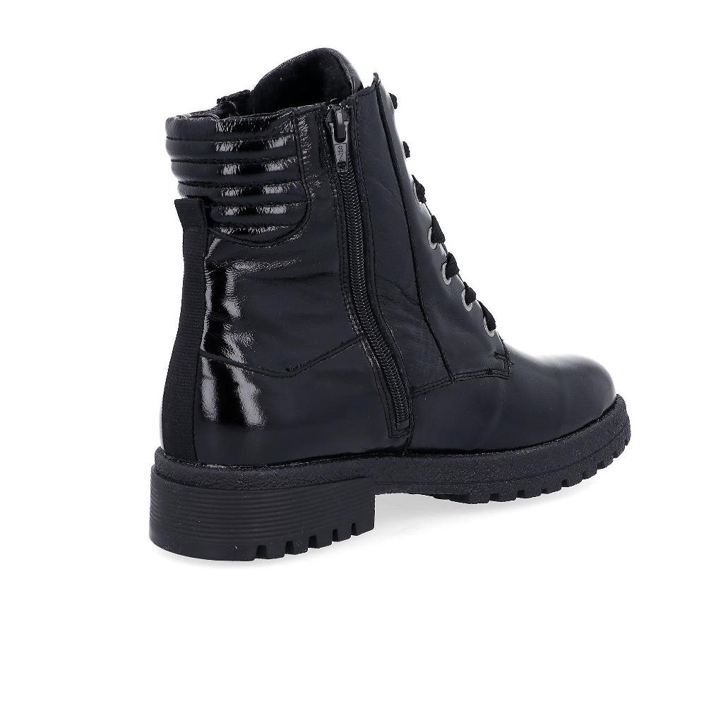 QVC Vitaform Stivaletti Stringati In Pelle Lucida Soletta Air Cushioned