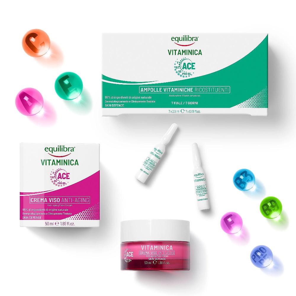QVC Vitaminica Crema Viso anti-age + 7 ampolle vitaminiche ricostituenti