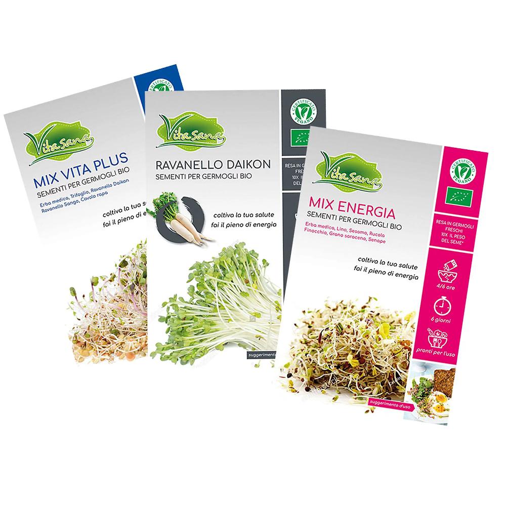 QVC Vitasana Kit 4 Sementi Da Germoglio + Germogliatore