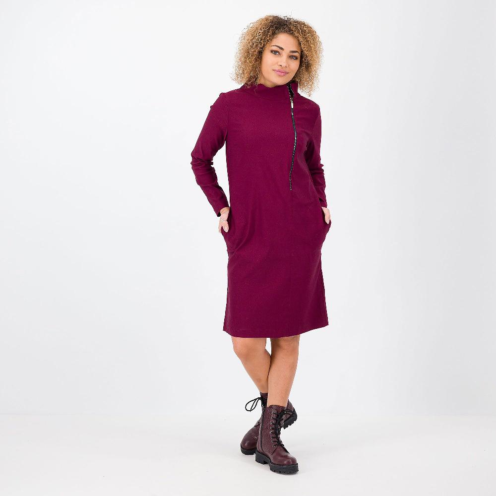 QVC W.I.T.A. Abito in bengalina di cotone con collo lupetto
